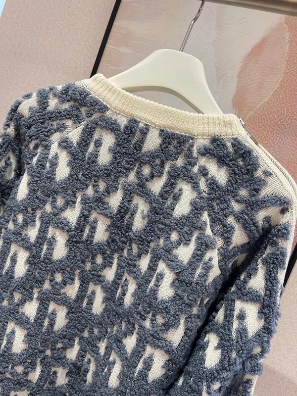 Свитер Christian Dior Zips On Sleeves Print Logos "Gray" фото № 4