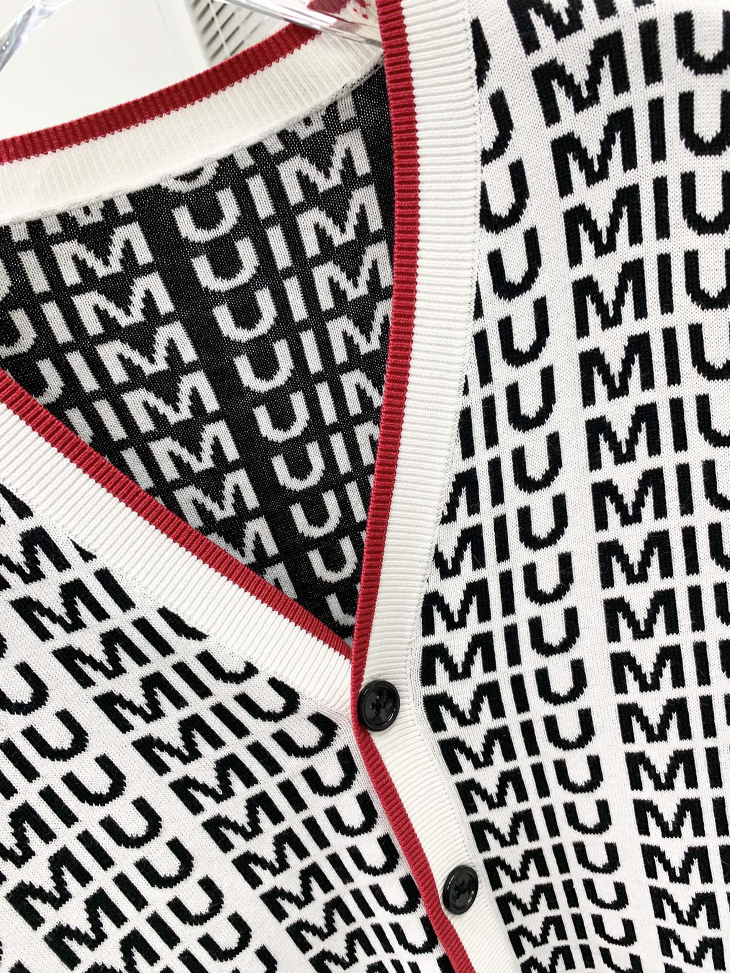 Кардиган Miu Miu Print Allsides Black Logos Miu Miu "Black" фото № 4