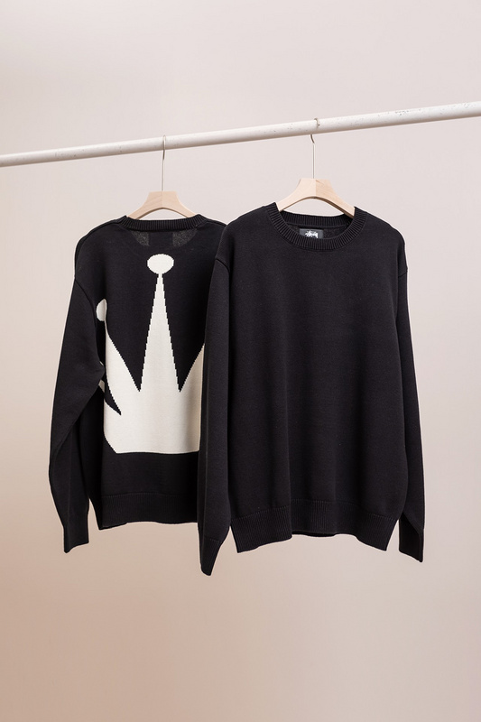 Свитер Stussy The Big Crown "Black" фото № 2