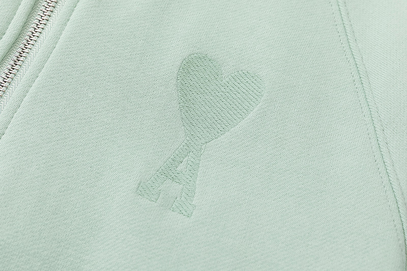 Свитшот Amiri With A Zipper Collar "Mint" фото № 3