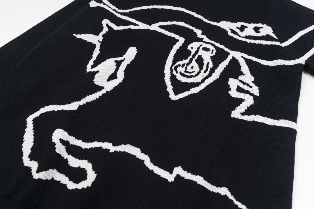 Свитшот Burberry White Horse On Two Sides "Black" фото № 4