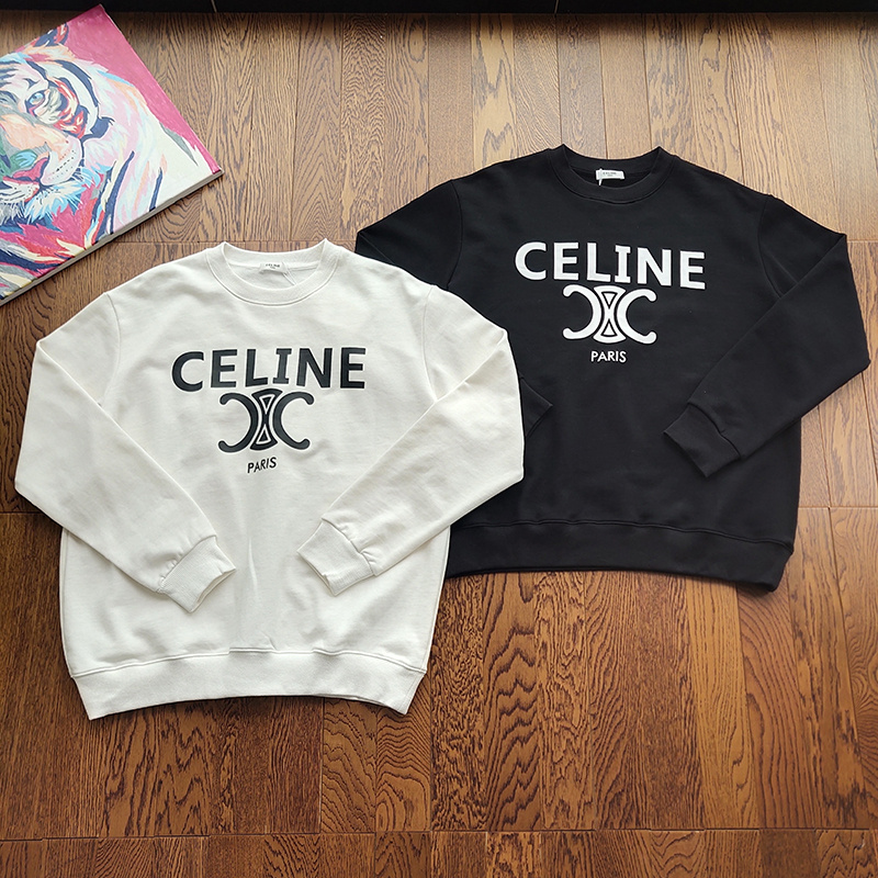 Свитшот Celine With The Labels Logo "White" фото № 6