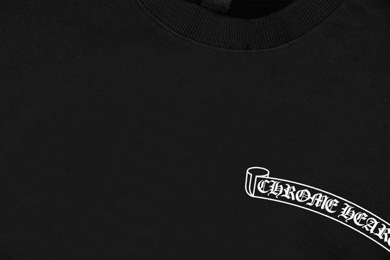 Свитшот Chrome Hearts With Patterns And Pink Print "Black" фото № 4