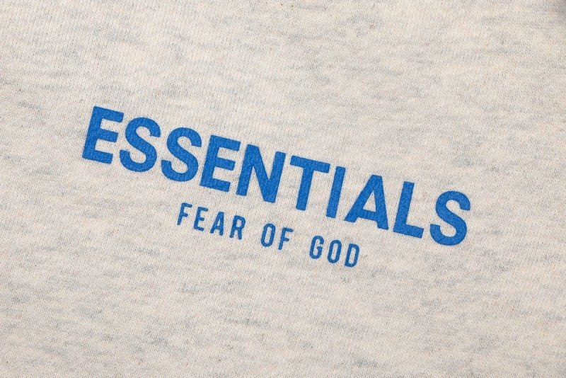 Свитшот Fear Of God With An Inscription On The Back And Text Logo "White/Gray" фото № 2