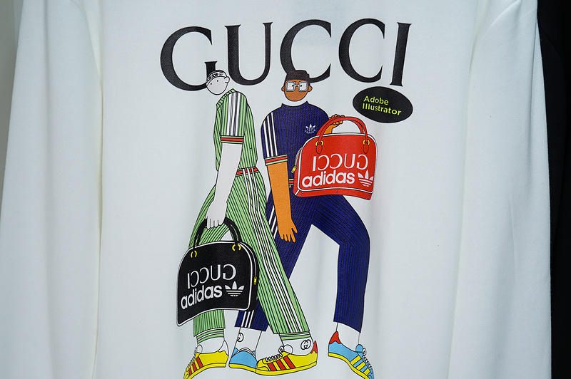 Свитшот Gucci X Adidas Guys "White" фото № 6