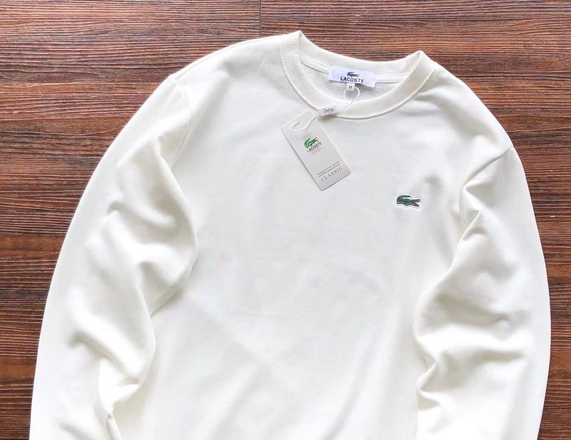 Свитшот Lacoste Plain With Small Front Logo "White" фото № 2