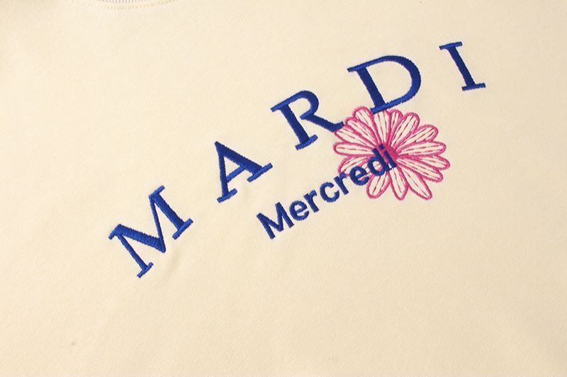 Свитшот Mardi Mercredi Text With Flower "Beige" фото № 2