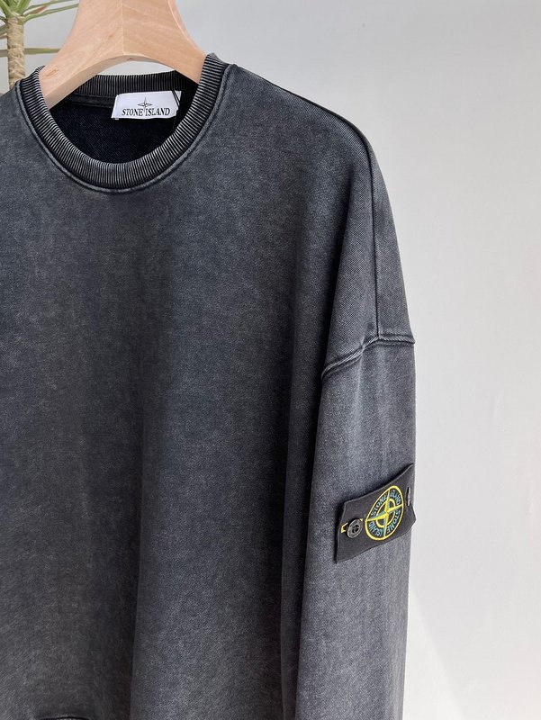 Свитшот Stone Island With A Black Stripe-Logo "Black" фото № 4