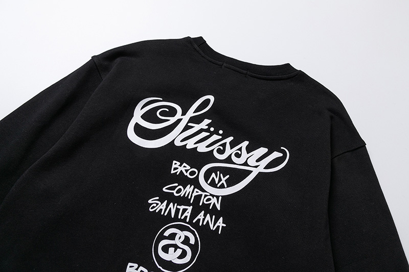 Свитшот Stussy Inscriptions Of City Names "Black" фото № 3
