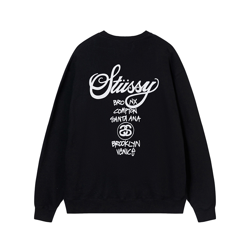 Свитшот Stussy Inscriptions Of City Names "Black" фото № 8