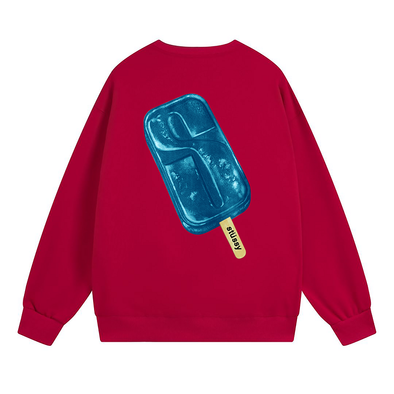 Свитшот Stussy Ice Cream On A Stick "Red" фото № 2