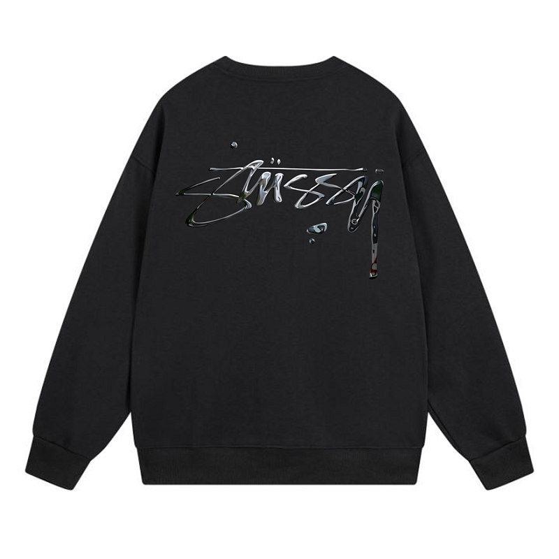 Свитшот Stussy Print Silver Brand Logo "Black" фото № 2
