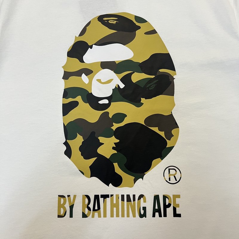 Футболка A Bathing Ape Monkey Camouflage "White" фото № 3