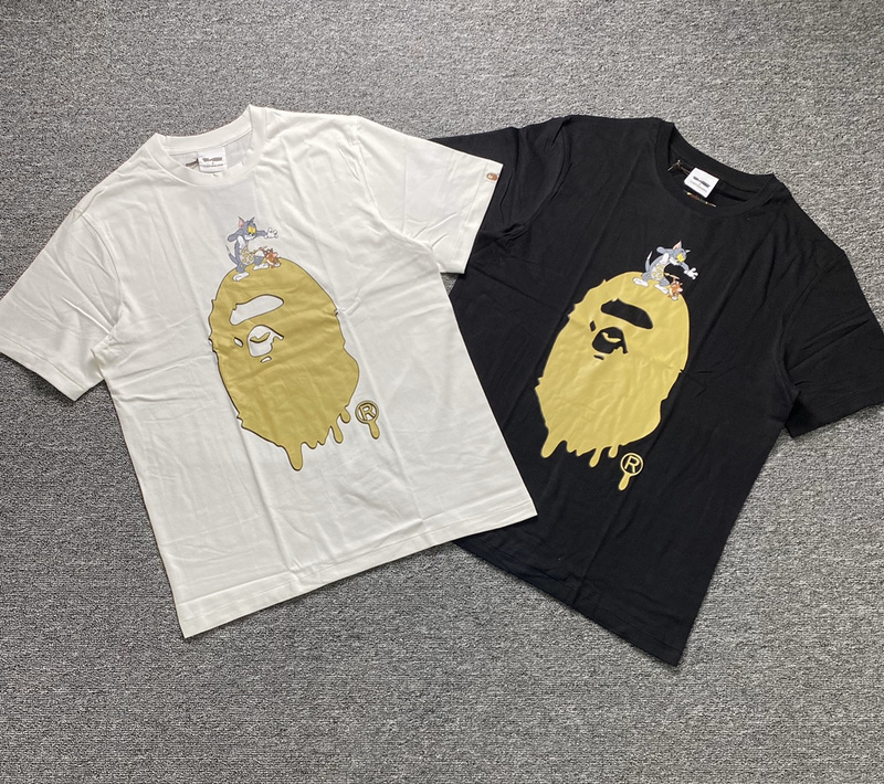 Футболка A Bathing Ape X Tom And Jerry "White" фото № 2