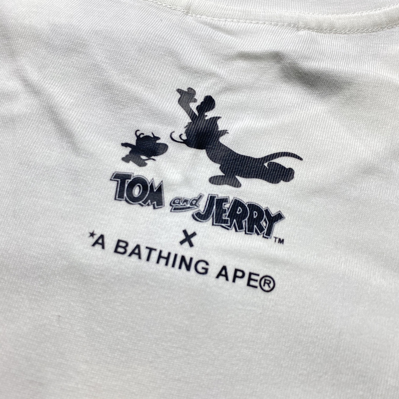 Футболка A Bathing Ape X Tom And Jerry "White" фото № 4