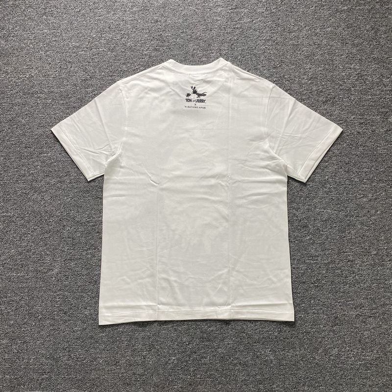 Футболка A Bathing Ape X Tom And Jerry "White" фото № 5