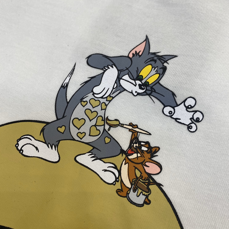 Футболка A Bathing Ape X Tom And Jerry "White" фото № 6