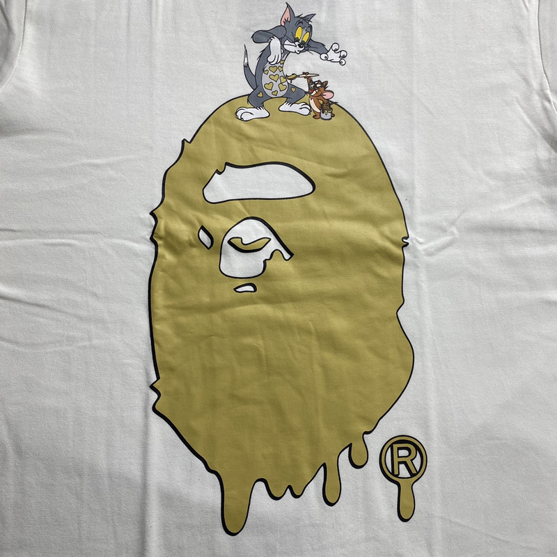 Футболка A Bathing Ape X Tom And Jerry "White" фото № 7