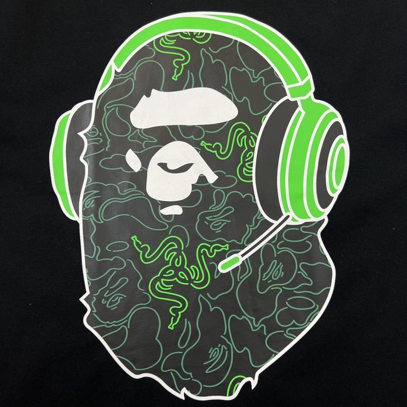 Футболка A Bthing Ape X Razer Gaming "Black" фото № 8