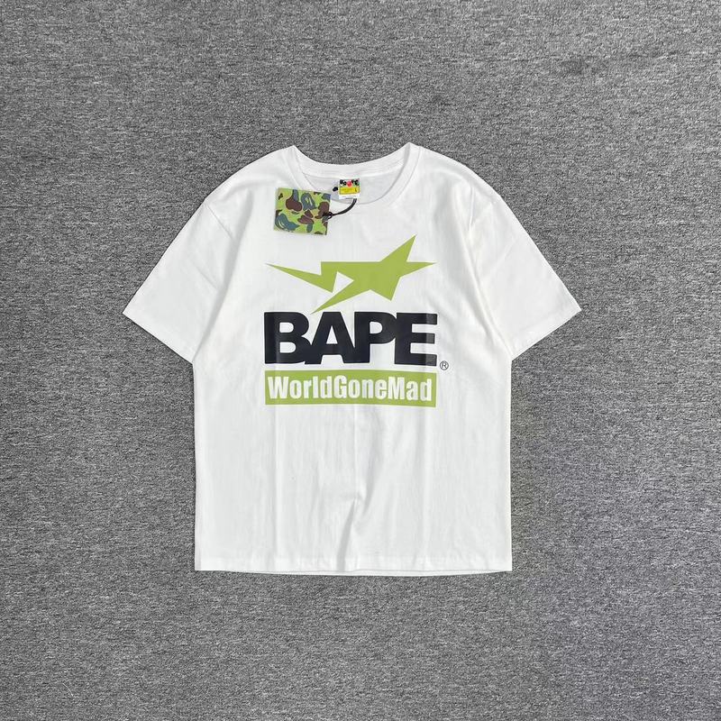 Футболка A Bathing Ape World Gone Mad - Text "White" фото № 2