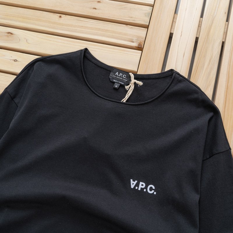 Футболка A.P.C With Logo "Black" фото № 5