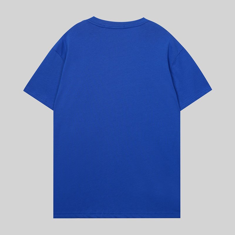 Футболка Alexander McQueen Plain With Brand Name Under Line "Blue" фото № 2