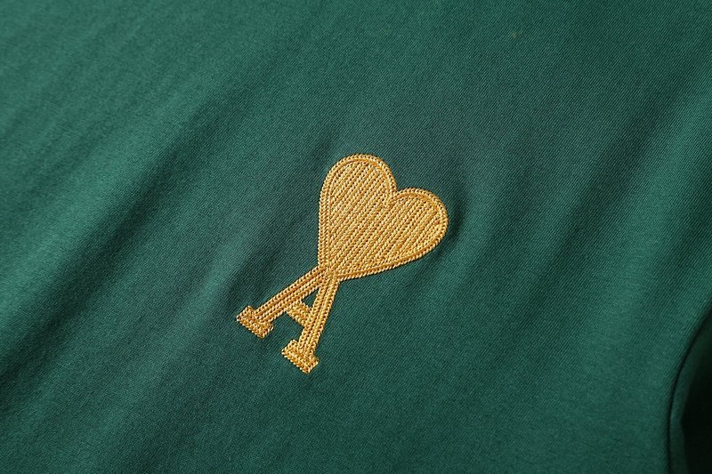 Футболка Amiri Yellow Heart Logo "Green" фото № 4