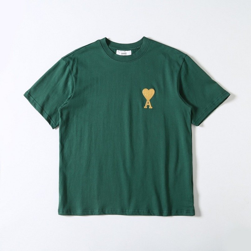 Футболка Amiri Yellow Heart Logo "Green" фото № 5
