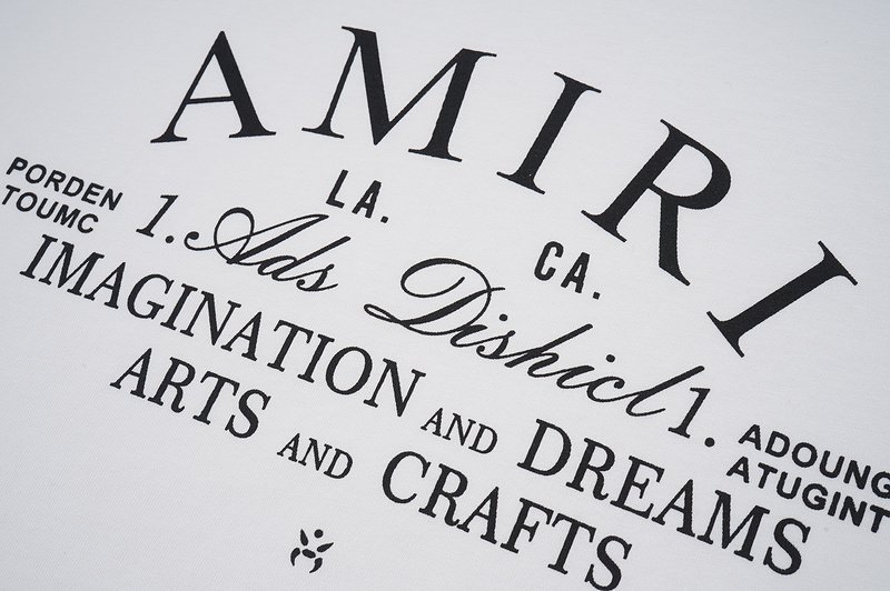Футболка Amiri Inscription With Big Logo Front "White" фото № 3