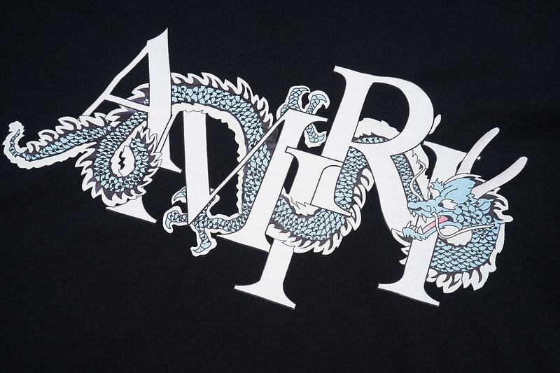 Футболка Amiri Logo With Dragon "Black" фото № 3