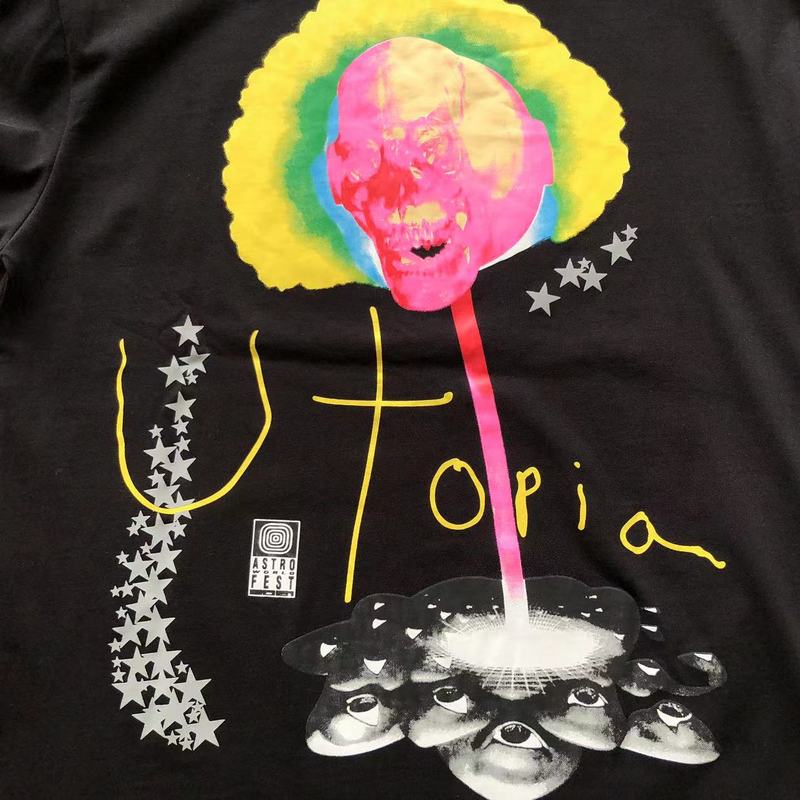 Футболка Astroworld Stars And Inscription Utopia "Black" фото № 4
