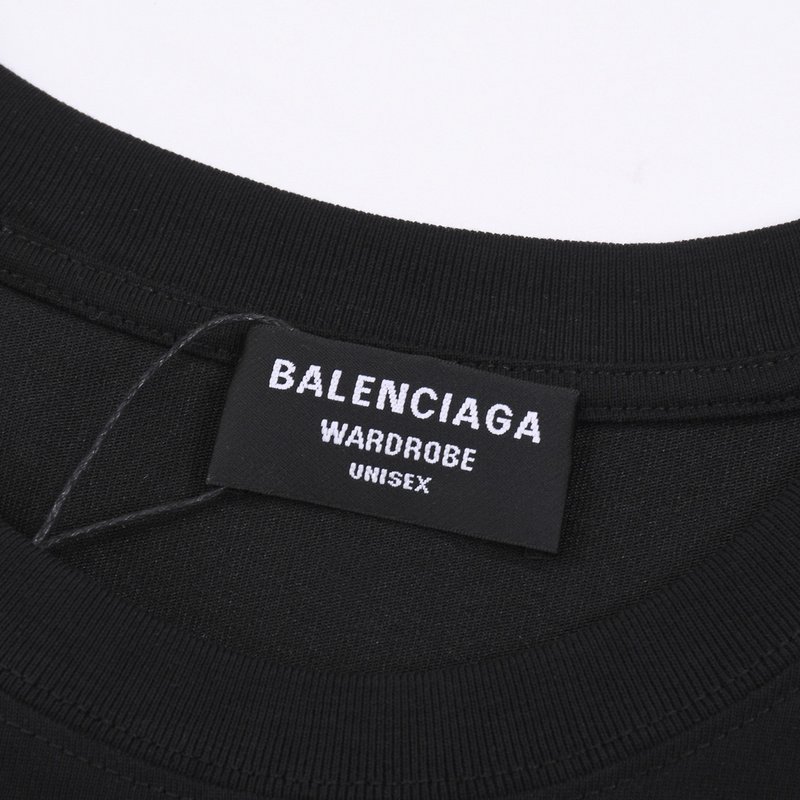 Футболка Balenciaga Blue Text Brand Logo "Black" фото № 2