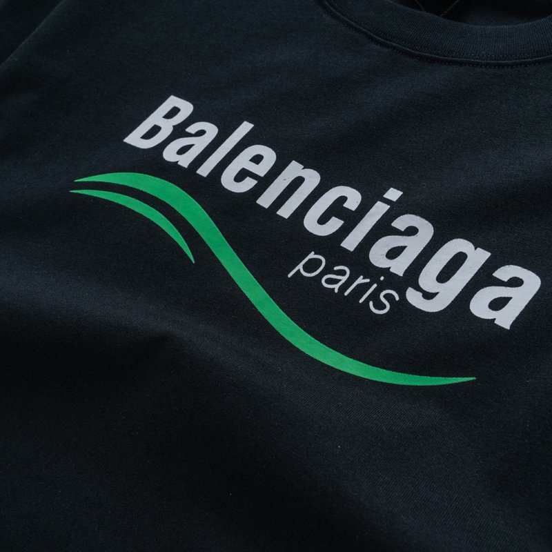 Футболка Balenciaga Crew "Black" фото № 6