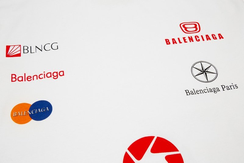 Футболка Balenciaga With Brand Logo Print "White" фото № 7