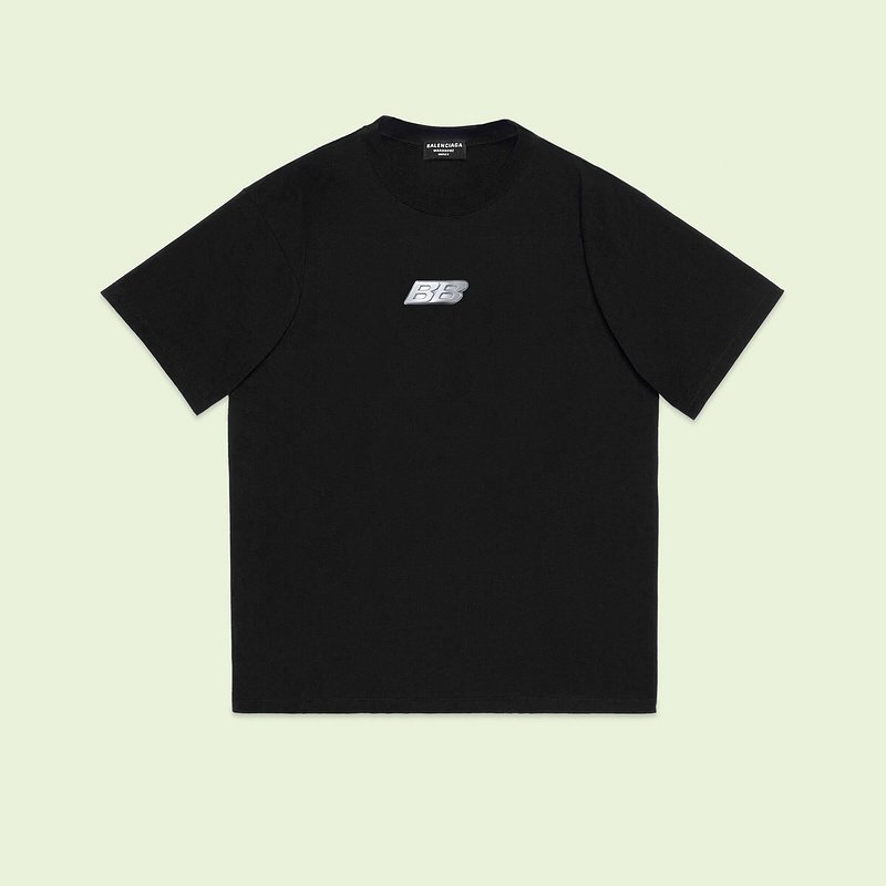 Футболка Balenciaga With Logo BB "Black" фото № 7