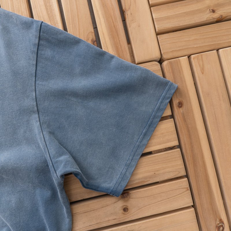 Футболка Balenciaga Plain With Small Front Logo "Blue" фото № 3