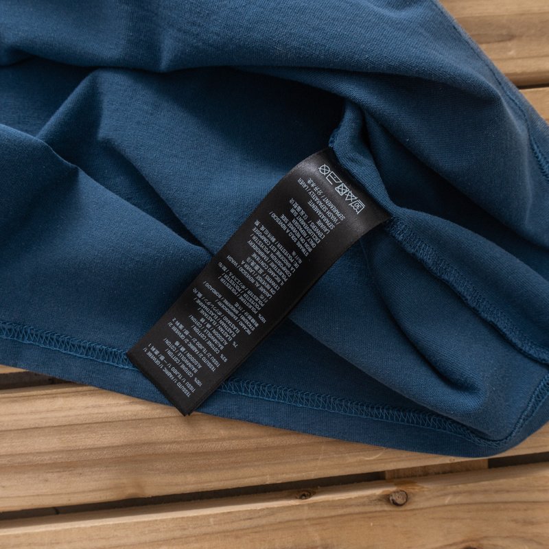 Футболка Balenciaga Plain With Small Front Logo "Blue" фото № 7