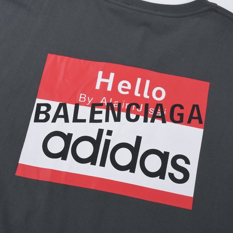 Футболка Balenciaga X Adidas Greeting "Gray" фото № 3