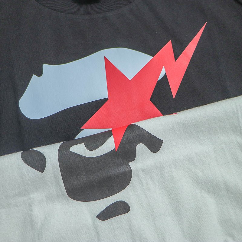 Футболка Bape Big Star Print Front "Black" фото № 4