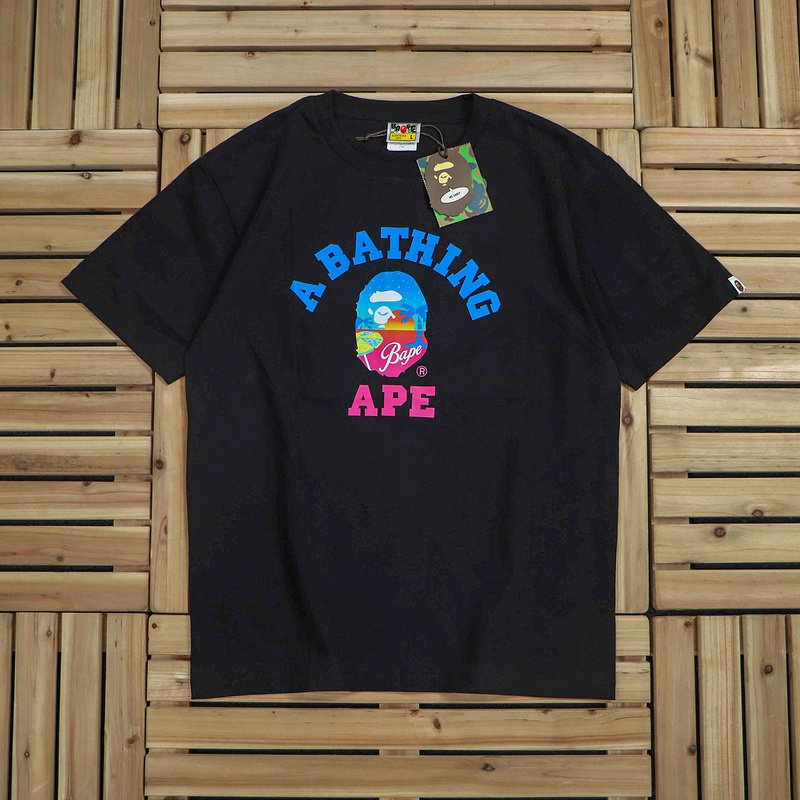 Футболка Bape Beach Print Front "Black" фото № 8