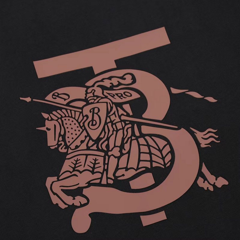 Футболка Burberry With Brown Print "Black" фото № 4