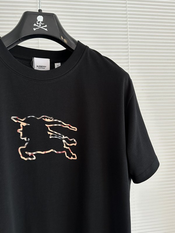 Футболка Burberry Horse Rider Silhouette "Black" фото № 3