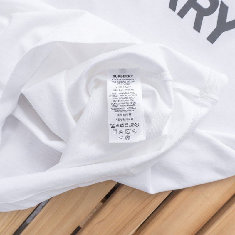 Футболка Burberry Front Logo Inscription "White" фото № 4