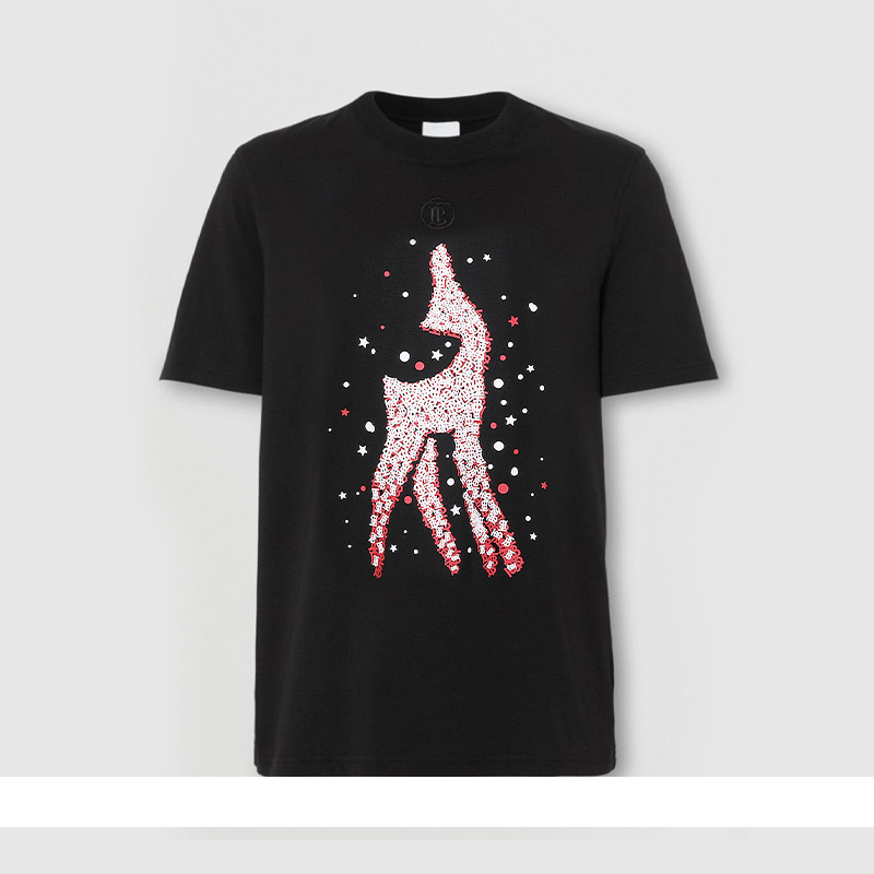 Футболка Burberry Fawn Print "Black" фото № 2
