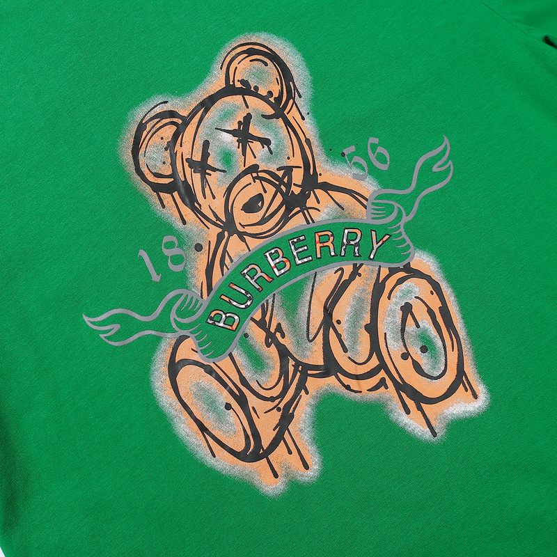 Футболка Burberry Toy Without Eyes Print "Green" фото № 3