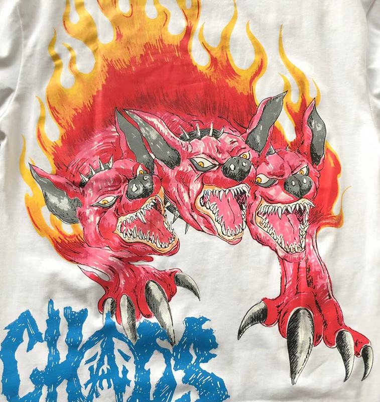 Футболка Cactus Jack Merch Flaming Dragon "White" фото № 3