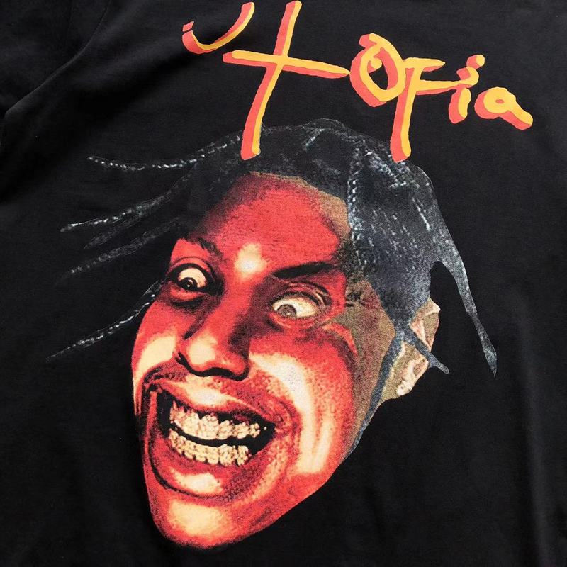 Футболка Cactus Jack Merch Man With Dreadlocks Print "Black" фото № 9