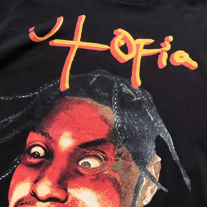 Футболка Cactus Jack Merch Man With Dreadlocks Print "Black" фото № 8