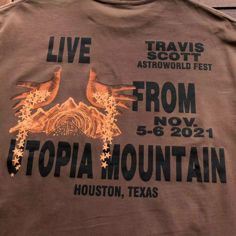 Футболка Cactus Jack Merch Flower With Lettering See You On The Other Side "Brown" фото № 8