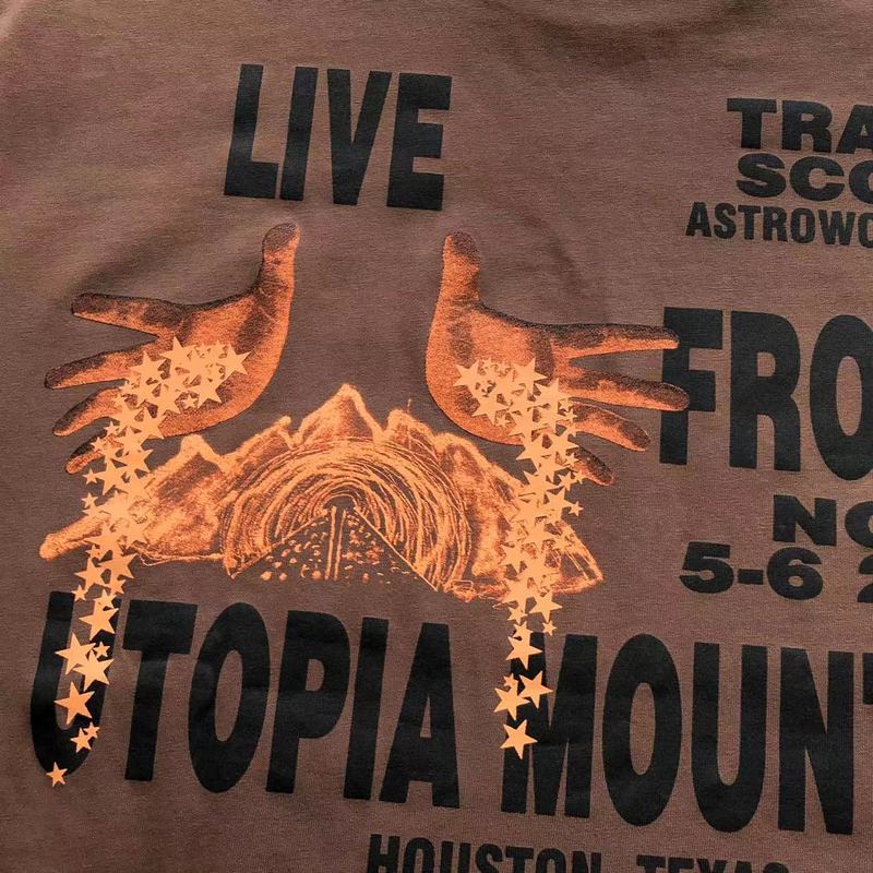 Футболка Cactus Jack Merch Flower With Lettering See You On The Other Side "Brown" фото № 9